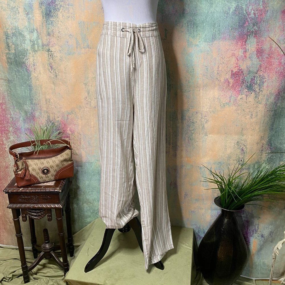 NWT📌FOR CYNTHIA Linen Blend Palazzo Pants